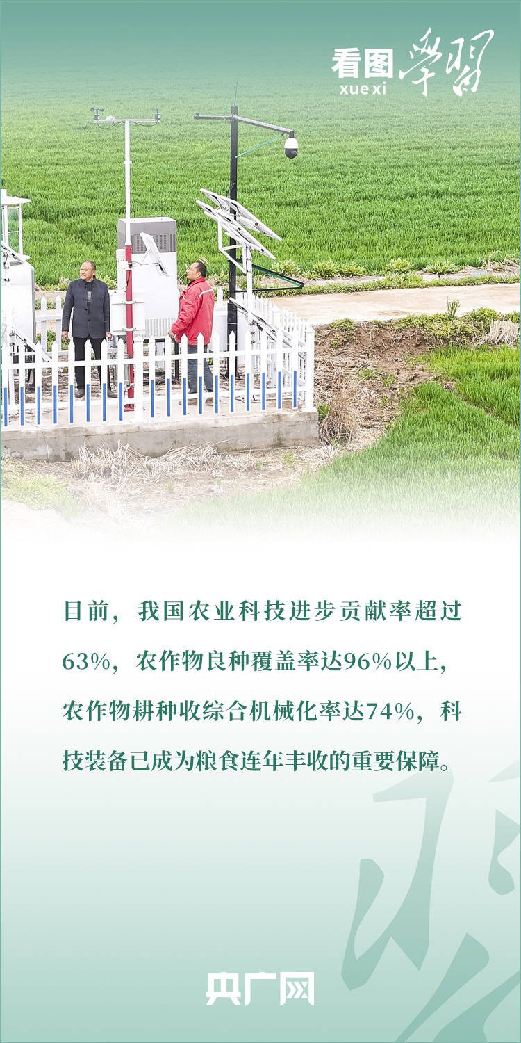 看圖學習丨推廣良田、良種、良法、良機 給農業現代化插上科技的翅膀