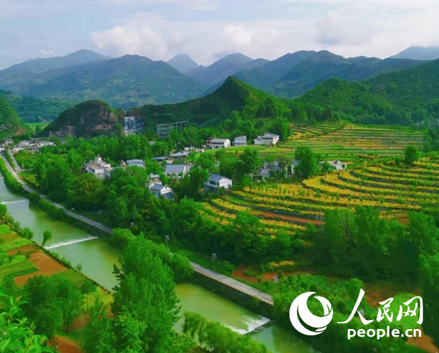 陜西商洛漫川關(guān)鎮(zhèn)民宿群。人民網(wǎng) 王麗攝