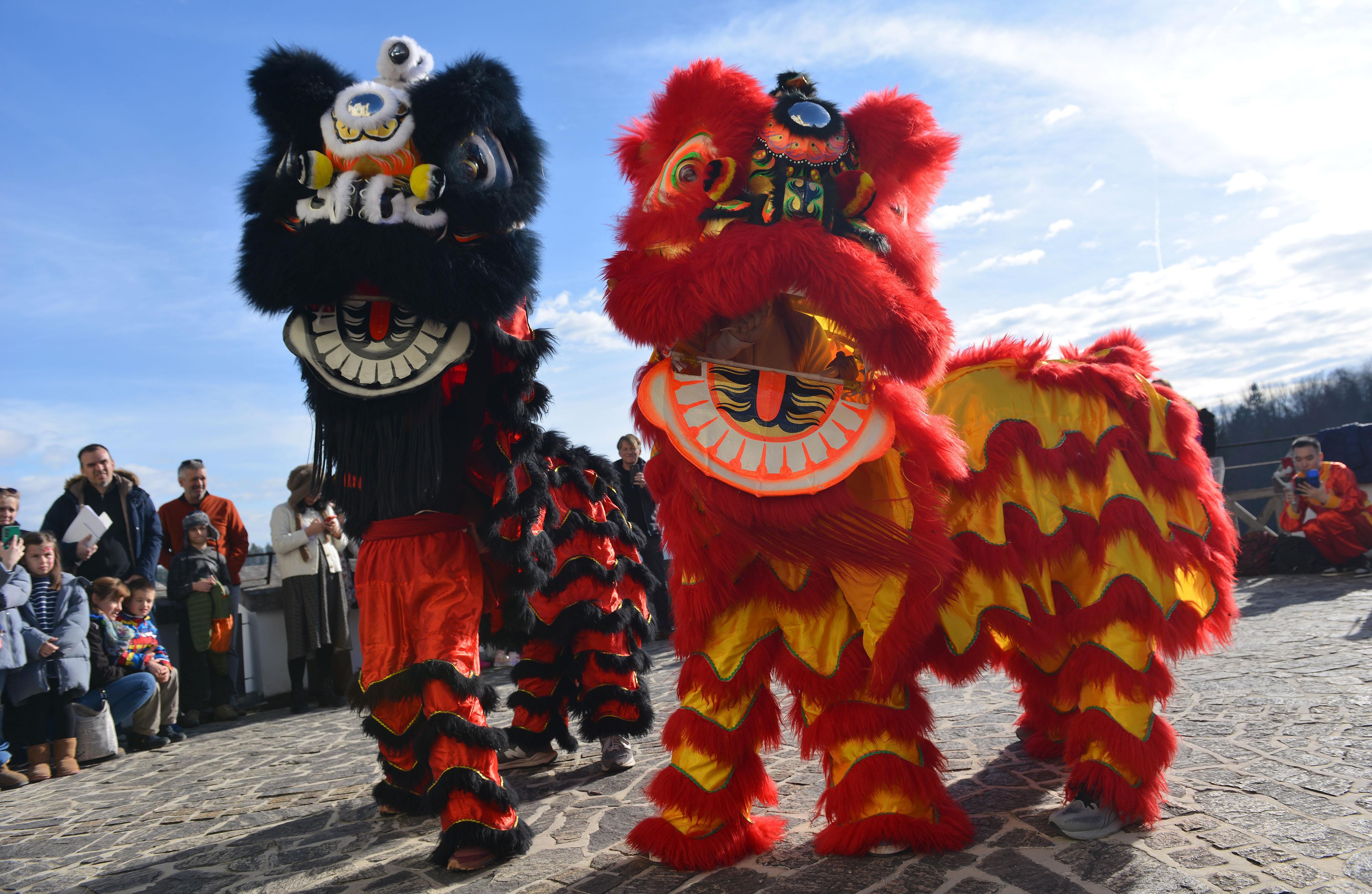 △當地時間2024年2月4日，克羅地亞克拉皮納，薩格勒布大學孔子學院舉辦一系列活動，迎接中國農歷龍年春節。