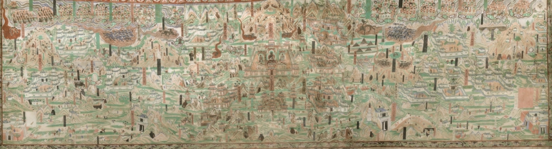 莫高窟第61窟五臺(tái)山圖。