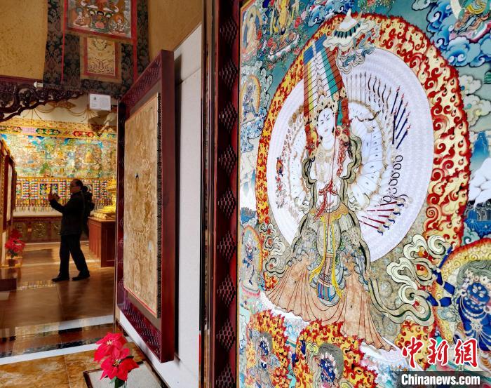 圖為熱貢唐卡。　張添福 攝