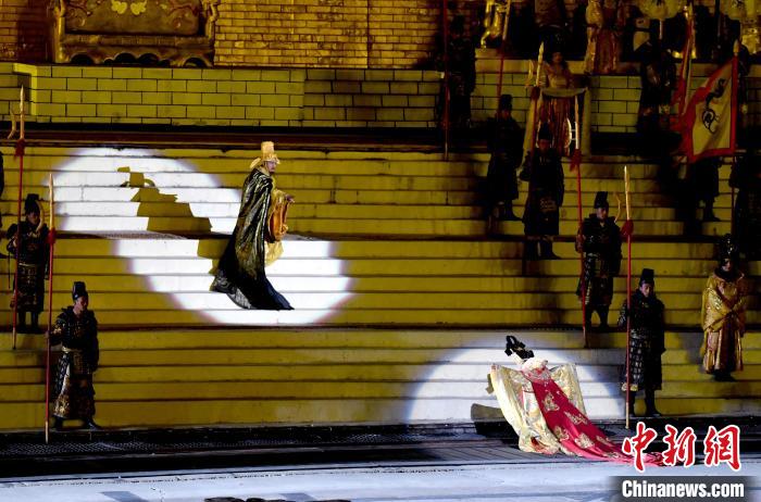 3月17日，西藏拉薩，《文成公主》大型史詩劇演出現場。　李林 攝