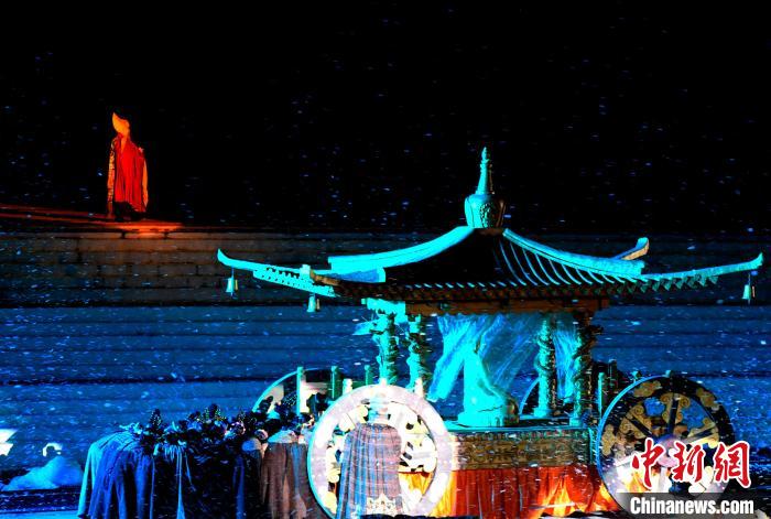 3月17日，西藏拉薩，《文成公主》大型史詩劇演出現場。　李林 攝