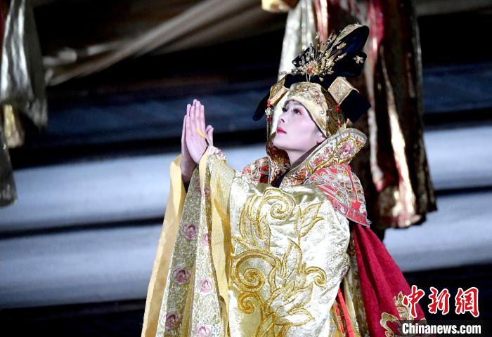 3月17日，西藏拉薩，《文成公主》大型史詩劇演出現場。　李林 攝