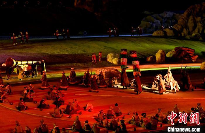 3月17日，西藏拉薩，《文成公主》大型史詩劇演出現場。　李林 攝